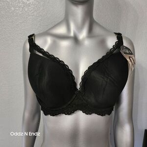 Smart & Sexy Curvy Black Lace Underwire Bra Size 38DDD With Wider Comfort Straps